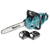 Makita DUC 353 T2 Akku Kettensäge 36V ( 2x18V ) Brushless 35 cm + 2x 5,0 Ah Akku - ohne Ladegerät