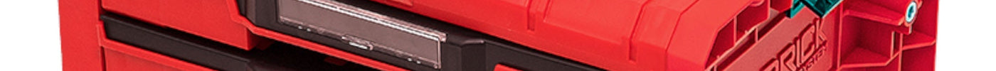 Qbrick System PRO Drawer 3 Toolbox 2.0 Expert RED ULTRA HD Werkzeugkoffer 450 x 310 x 244 mm 13,5 l stapelbar IP54 mit 3 Schubladen