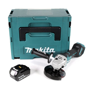 Makita DGA 517 T1J Akku Winkelschleifer 18 V 125 mm Brushless + 1x Akku 5,0 Ah + Makpac - ohne Ladegerät