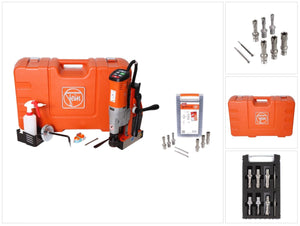 FEIN AKBU 35 PMQW Select 18 V Li-Ion Akku Magnet Kernbohrmaschine Brushless bis 35 mm Solo im Koffer + Fein Best of Kernbohrer QuickIN Zubehörset 8 tlg. im Koffer - ohne Akku, ohne Ladegerät