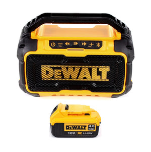 DeWalt DCR 011 Akku Bluetooth Lautsprecher 10,8-18V + 1x Akku 4,0Ah - ohne Ladegerät