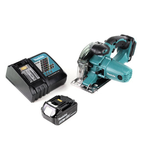 Makita DCS 552 RG1 18 V Akku Metall Handkreissäge 136 mm + 1x 6,0 Ah Akku und Lader + Sägeblatt und Schutzbrille