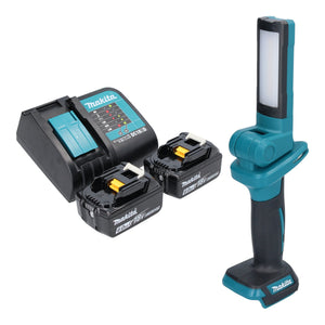 Makita DML 816 SG Akku Arbeitsleuchte 18 V 100 - 500 lm LED + 2x Akku 6,0 Ah + Ladegerät