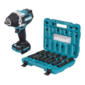 Makita DTW 701 Z Akku Schlagschrauber 18 V 700 Nm 1/2" Brushless + Steckschlüssel Set 14 tlg. - ohne Akku, ohne Ladegerät