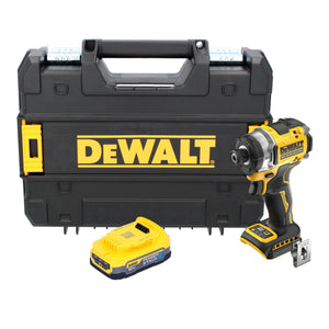 DeWalt DCF 860 NT Akku Schlagschrauber 18 V 282 Nm 1/4" Brushless + 1x Powerstack Akku 1,7 Ah + TSTAK - ohne Ladegerät