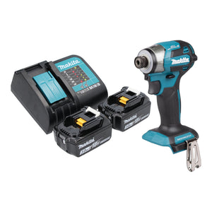 Makita DTD 173 SF Akku Schlagschrauber 18 V 180 Nm 1/4“ Brushless + 2x Akku 3,0 Ah + Ladegerät