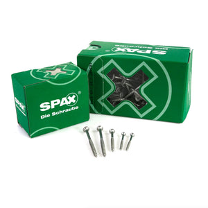 SPAX Universalschraube 4,5 x 50 mm 200 Stk. TORX T-STAR plus T20 WIROX Senkkopf Teilgewinde 4Cut-Spitze 0191010450503
