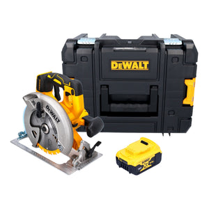 DeWalt DCS 570 NT Akku Handkreissäge 18 V 184 mm Brushless + 1x Akku 5,0 Ah + TSTAK - ohne Ladegerät