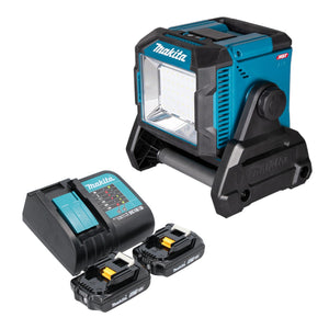 Makita ML 005 G SA Akku Baustellenleuchte 18 / 40 V max. 3.600 lm + 2x Akku 2,0 Ah + Ladegerät