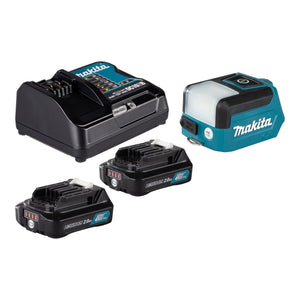 Makita ML 107 DSA Akku Lampe 12 V max. 200 lm LED + 2x Akku 2,0 Ah + Ladegerät