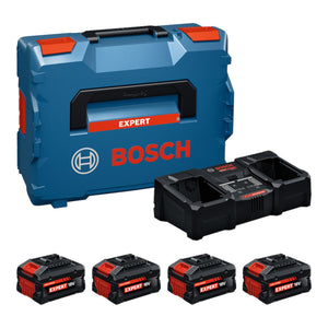 Bosch EXPERT 2x EXBA18V-55 + 2x EXBA18V-80 + EXAL18V2-320 Starter Set 18 V ( 1600A0373Y ) + 2x Akku 5,5 Ah + 2x Akku 8,0 Ah + Ladegerät 16 A + L-Boxx