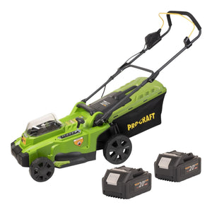 Procraft PLM20bb Akku Rasenmäher 40 V ( 2x 20 V ) 370 mm Brushless + 2x Akku 4,0 Ah - ohne Ladegerät
