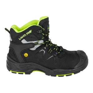 LAHTI PRO Sicherheitsstiefel Nubuk S3 FO HRO SR Größe 45 ( L3013045 ) schwarz grün