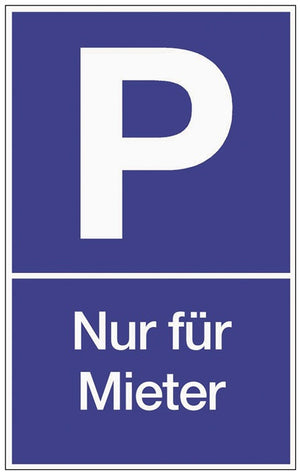 Parkplatzbeschilderung Parken für Mieter ( 3000277685 )