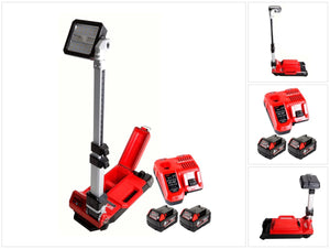 Milwaukee M18 ONERSAL-502C ONE-KEY LED Akku Baustrahler 18 V Li-Ion + 2 x 5,0 Ah Akku + Ladegerät