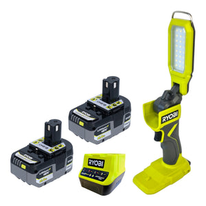 RYOBI RSL18-0 Akku Projektleuchte 18 V 800 Lumen + 2x Akku 5,0 Ah + Ladegerät
