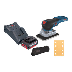 Bosch GSS 18V-13 Professional Akku Schwingschleifer 18 V 100 x 110 mm + 1x Akku 4,0 Ah + Ladegerät
