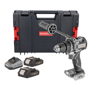 ProCraft Industrial CD20C-BB Akku Schlagbohrschrauber 20 V 120 Nm Brushless + 2x Akku 2,0 Ah + Ladegerät + RHINO Toolcase