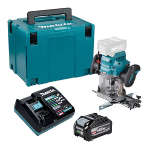 Makita RP 001 GU101 Akku Oberfräse 40 V max. 12 mm Brushless + 1x Akku 4,0 Ah + Ladegerät + Makpac