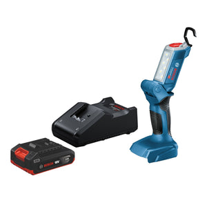 Bosch GLI 18V-300 Professional Akku Bauleuchte 18 V 300 lm + 1x Akku 2,0 Ah + Ladegerät