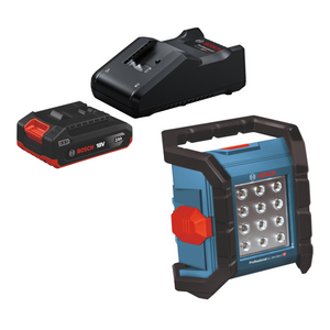 Bosch GLI 18V-1200 C Professional Akku Baustrahler 18 V 1200 lm + 1x Akku 2,0 Ah + Ladegerät