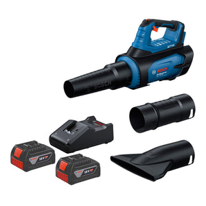 Bosch GBL 18V-800 Professional Akku Gebläse 18 V Brushless + 2x Akku 5,0 Ah + Ladegerät