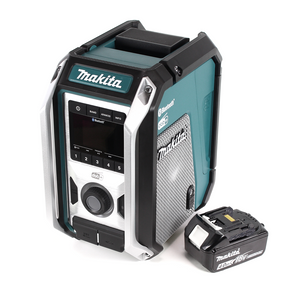 Makita DMR 115 M1 Akku Baustellenradio 12V - 18V Bluetooth DAB+ IP65 + 1x Akku 4,0 Ah, ohne Ladegerät