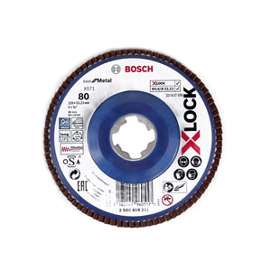Bosch Fächerschleifscheibe X571 X-LOCK Best for Metal 125x22,23mm K80 ( 2608619211 ) gerade Ausführung