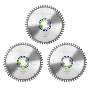 Festool Spezial Kreissägeblatt Set 3x HW 160 x 20 x 2,2 mm TF52 ( 3x 496306 ) 160 mm 52 Zähne