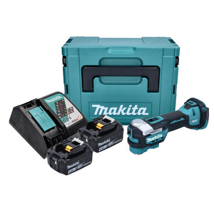 Makita DTM 52 RMJ Akku Multifunktionswerkzeug 18 V Starlock Max Brushless + 2x Akku 4,0 Ah + Ladegerät + Makpac