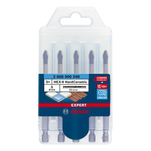 Bosch EXPERT HEX-9 HardCeramic Dachziegel Bohrer Set 5,0 x 90 mm 5 tlg. ( 2608900598 ) Carbide Technology