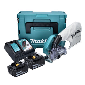 Makita DCC 500 RTJ Akku Diamantschneider 18 V 125 mm Brushless + 2x Akku 5,0 Ah + Ladegerät + Makpac
