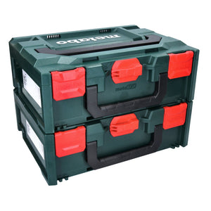 Metabo metaBOX 145 Set 2x System Werkzeug Koffer Stapelbar 396 x 296 x 145 mm + 2x Universaleinlage