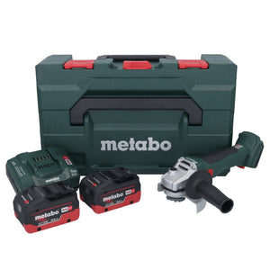 Metabo W 18 L BL 9-125 Akku Winkelschleifer 18 V 125 mm Brushless + 2x Akku 10,0 Ah + Ladegerät + metaBOX