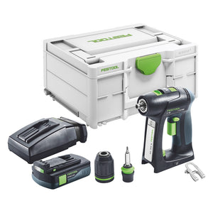 Festool C 18-Basic Akku Bohrschrauber 18 V 45 Nm Brushless + 1x Akku 3,0 Ah + Ladegerät + Systainer