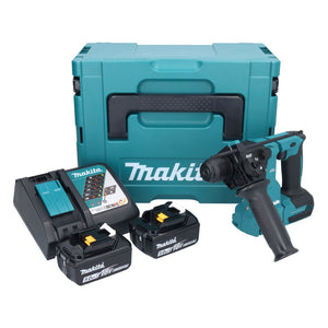 Makita DHR 183 RTJ Akku Bohrhammer 18 V 1,7 J SDS plus Brushless + 2x Akku 5,0 Ah + Ladegerät + Makpac