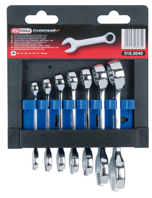 KS TOOLS CHROMEplus Ringmaulschlüssel-Satz, kurz, 7-tlg ( 518.0040 )
