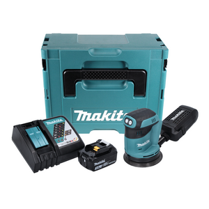 Makita DBO 180 RF1J Akku Exzenterschleifer 18 V 125 mm + 1x Akku 3,0 Ah + Ladegerät + Makpac