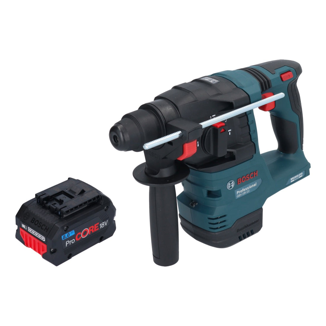 Bosch GBH 18V-22 Professional Akku Bohrhammer 18 V 1,9 J SDS Plus Brushless + 1x ProCORE Akku 8,0 Ah - ohne Ladegerät