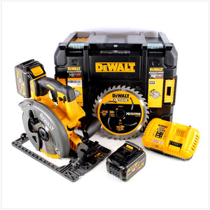 DeWalt DCS 576 T2 Akku Handkreissäge FlexVolt 54 V 190 mm Brushless + 2x Akku 6,0 Ah + Ladegerät + Sägeblatt + T-STAK