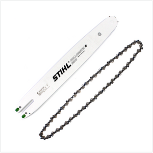 STIHL Führungsschiene Rollomatic E Mini 35cm 1,1mm 3/8" 7 Zähne (3005 000 3909) + STIHL Oilomatic Sägekette Picco Micro Mini 3 (PMM3) Halbmeißel 3/8"P 1,1mm 35 cm ( 3610 000 0050 )