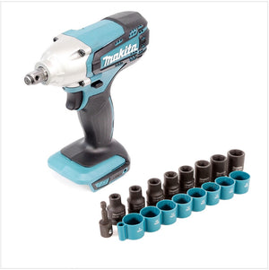 Makita DTW 190 Z 18V Li-ion Akku Schlagschrauber Solo + Makita B-54645 1/2" Steckschlüssel Satz 9-tlg. - ohne Akku, ohne Ladegerät