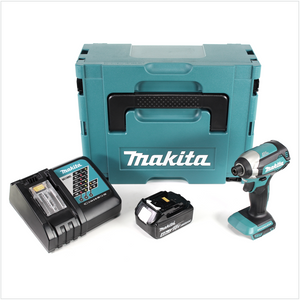 Makita DTD 153 RM1J 18 V Akku Brushless Schlagschrauber im Makpac + 1x BL 1840 B 4,0 Ah Li-Ion Akku + 1x DC 18 RC Ladegerät
