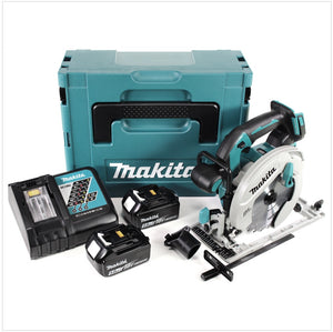 Makita DHS 680 RTJ Akku Handkreissäge 18 V 165 mm Brushless + 2x Akku 5,0 Ah + Ladegerät + Makpac