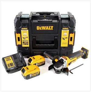 DeWalt DCG 405 P2 Akku Winkelschleifer 18V 125mm Brushless + 2x Akku 5,0Ah + Ladegerät + TSTAK