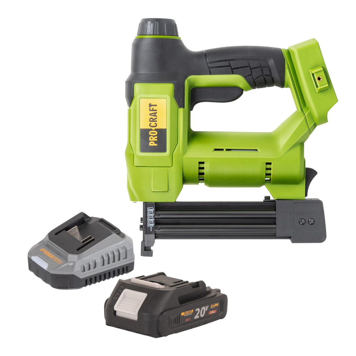 Procraft PEH20 Akku Tacker 20 V 15 - 32 mm + 1x Akku 2,0 Ah + Ladegerät