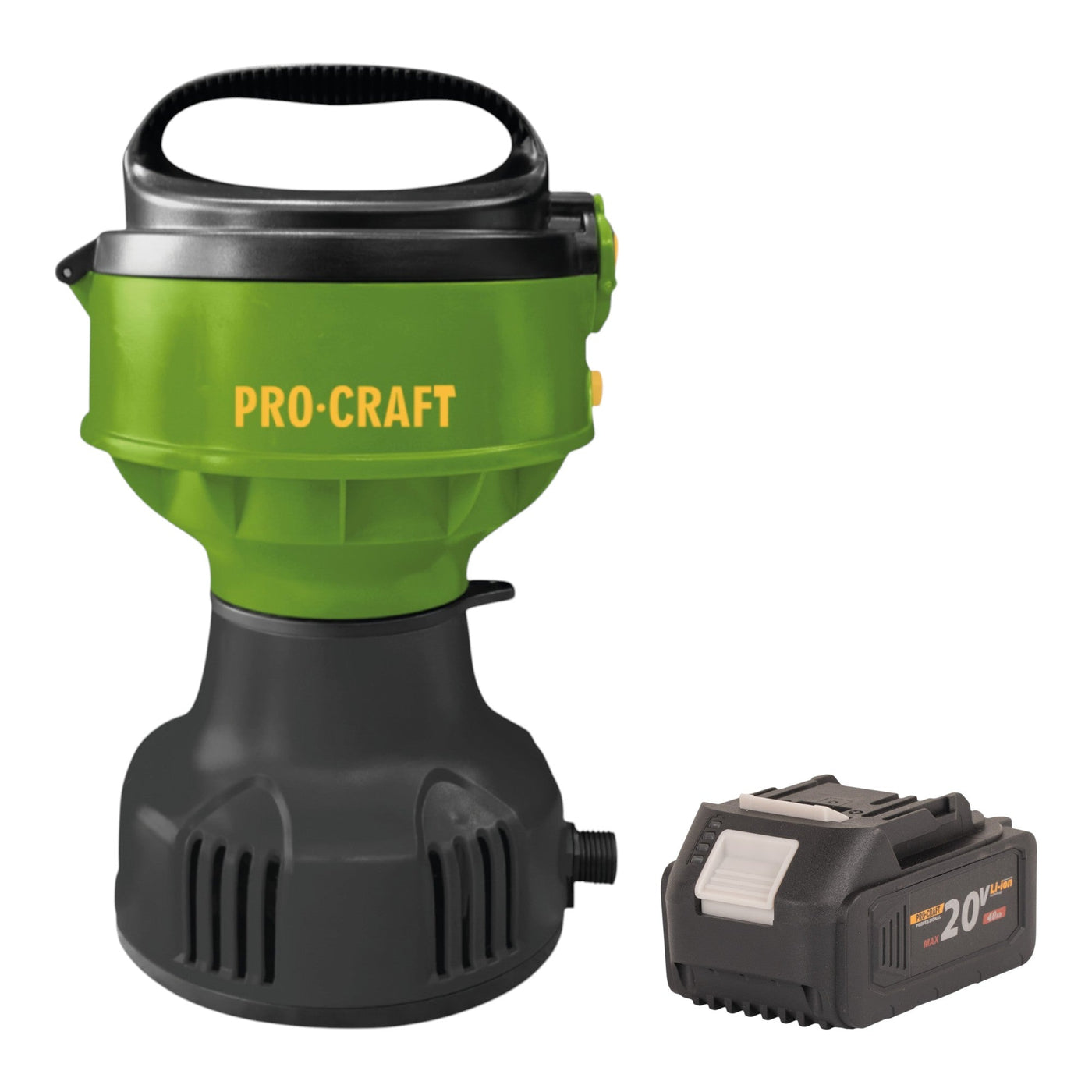 Procraft CPN22bb Akku Schwimmpumpe 20 V 3200 l/h + 1x Akku 4,0 Ah - ohne Ladegerät