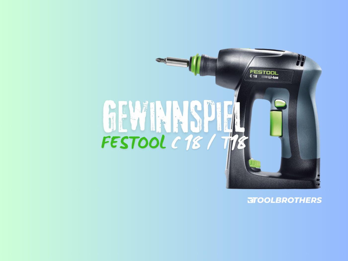 Gewinnspiel: Festool Akku-Bohrschrauber C 18 oder T 18+3 - Du hast die Wahl!