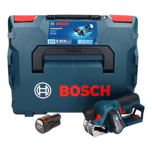 Bosch GHO 12V-20 Professional Akku Hobel 12 V Brushless + 1x Akku 3,0 Ah + L-Boxx - ohne Ladegerät