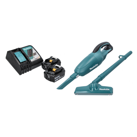 Makita DCL 180 RF Akku Staubsauger 18 V Grün + 2x Akku 3,0 Ah + Ladegerät - Toolbrothers